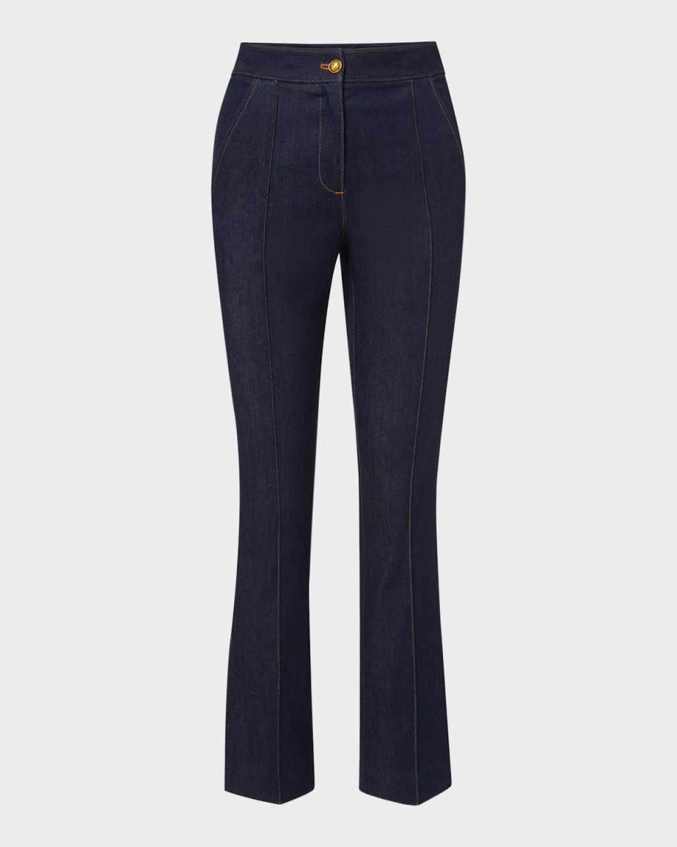 Kimra Denim Straight-Leg Pants